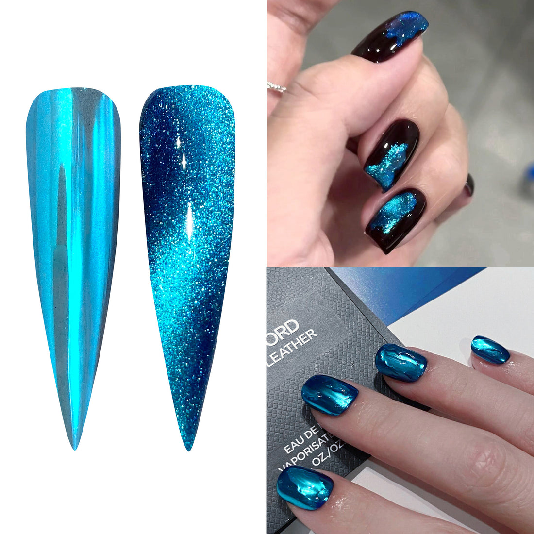 MG03-Aqua Blue Cat-Eye Chrome