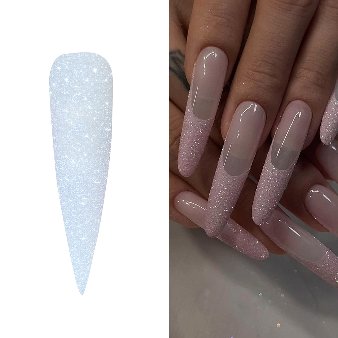 Nail Glitter- GLS01 Sugar Glitter Powder White