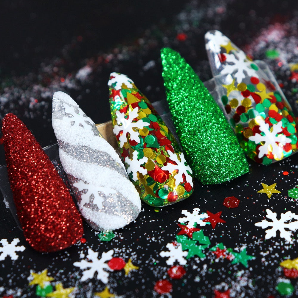 Nail Glitter Kit-10 Xmas Tree