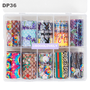 Nail Art Foil Box- DP36 Mura Flower