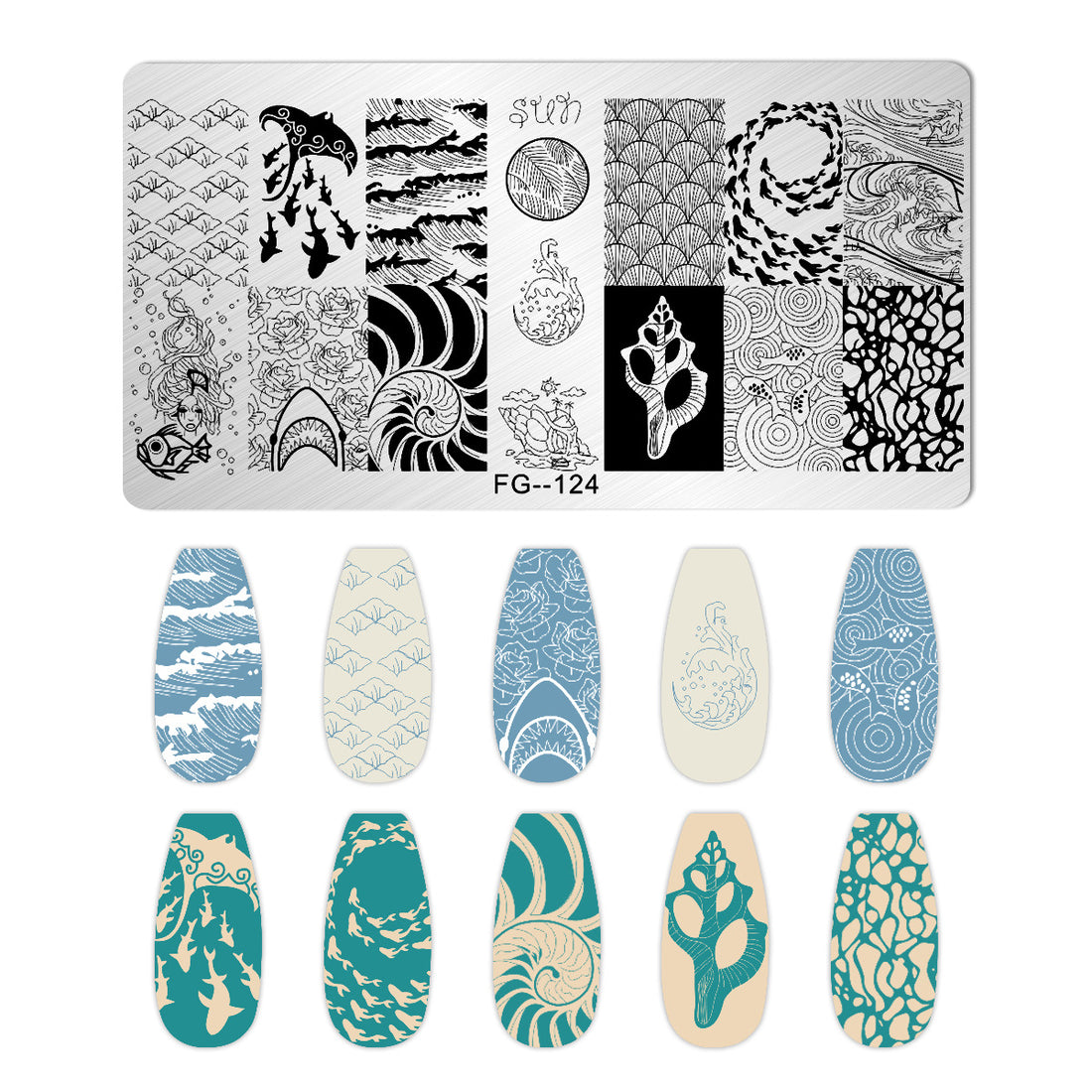 Nail Stamping Plate FG-124