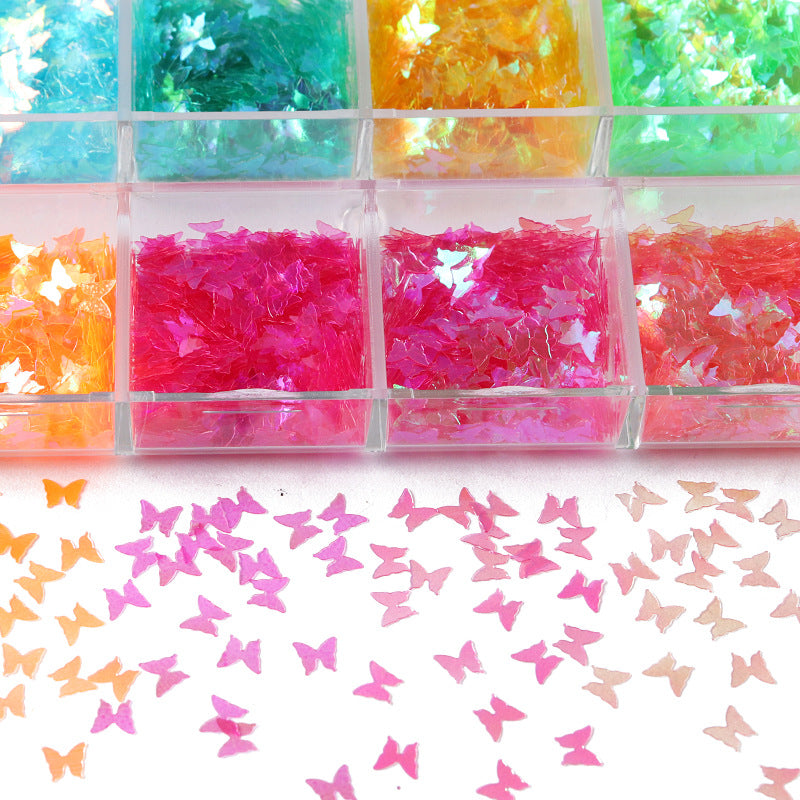 Nail Glitter Kit-04 Neon Butterfly 3mm