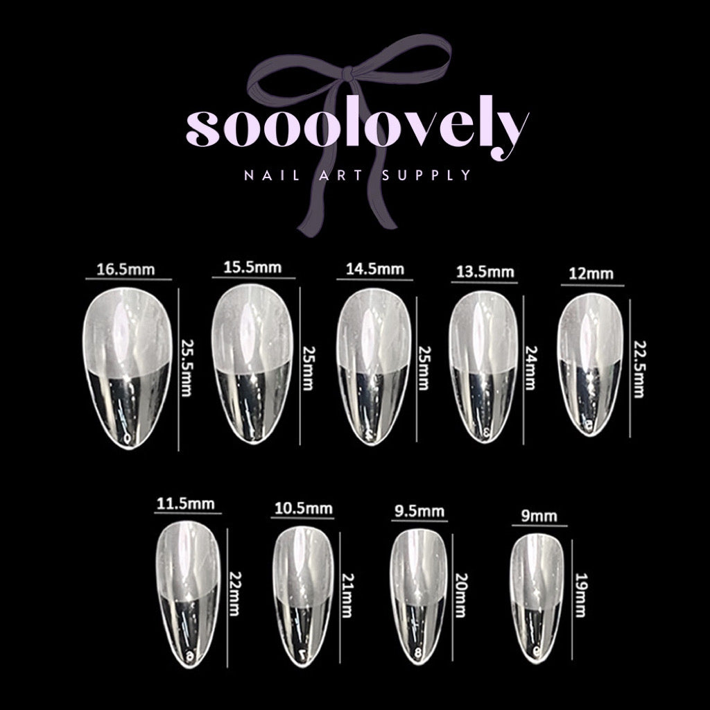 Soft Gel Half Matte Nail Tips- Medium Almond 240PC