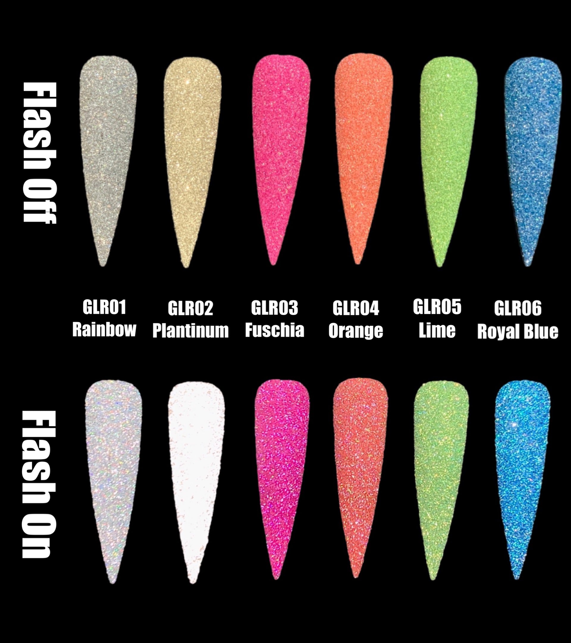 Nail Glitter-GLR05 Reflective Holo Lime