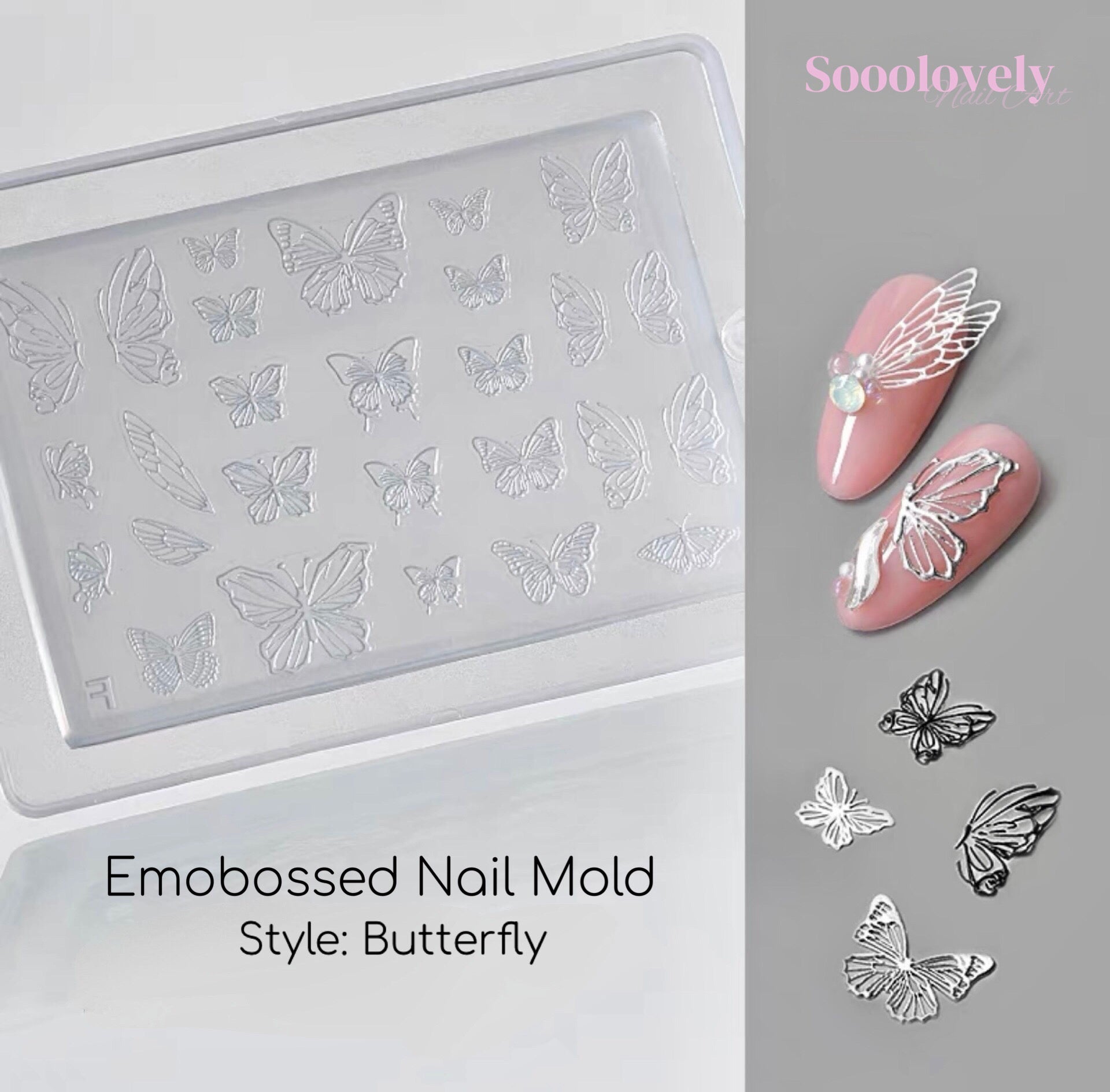 Embossed Nail Art Mold Collection