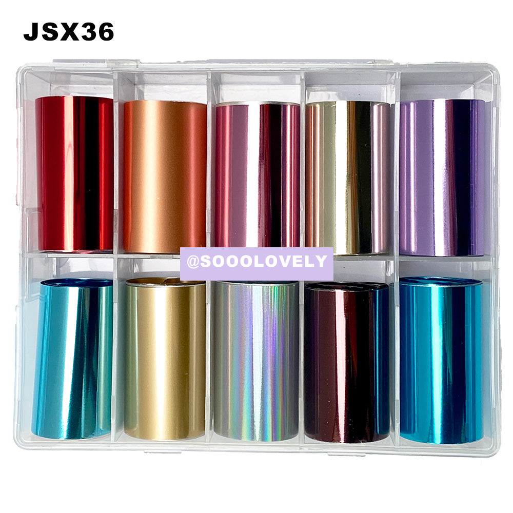 Nail Art Foil Box- JSX36 Mirror Chrome