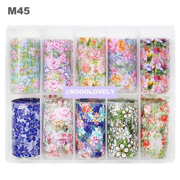 Nail Art Foil Box- M45 Roses