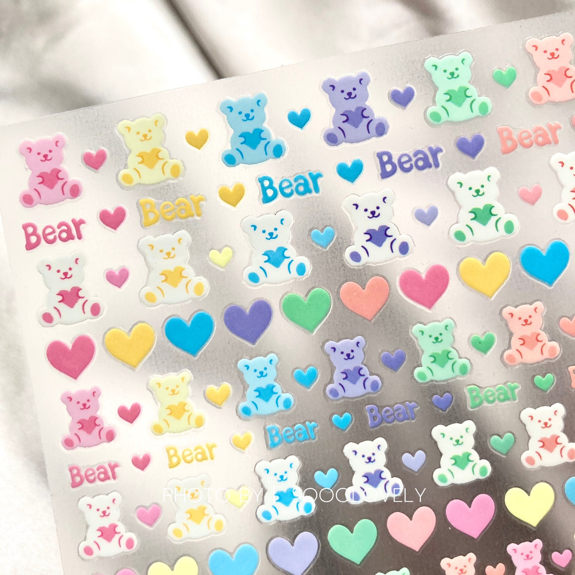 Ultra Thin Nail Sticker - Macaron Care Bears PRO128