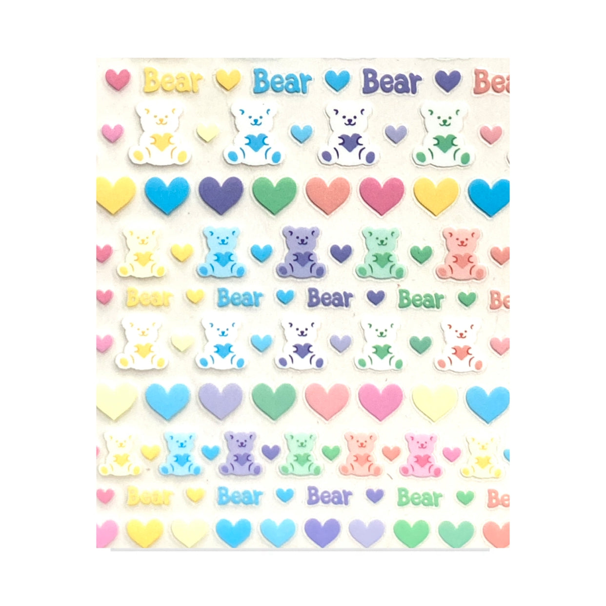 Ultra Thin Nail Sticker - Macaron Care Bears PRO128
