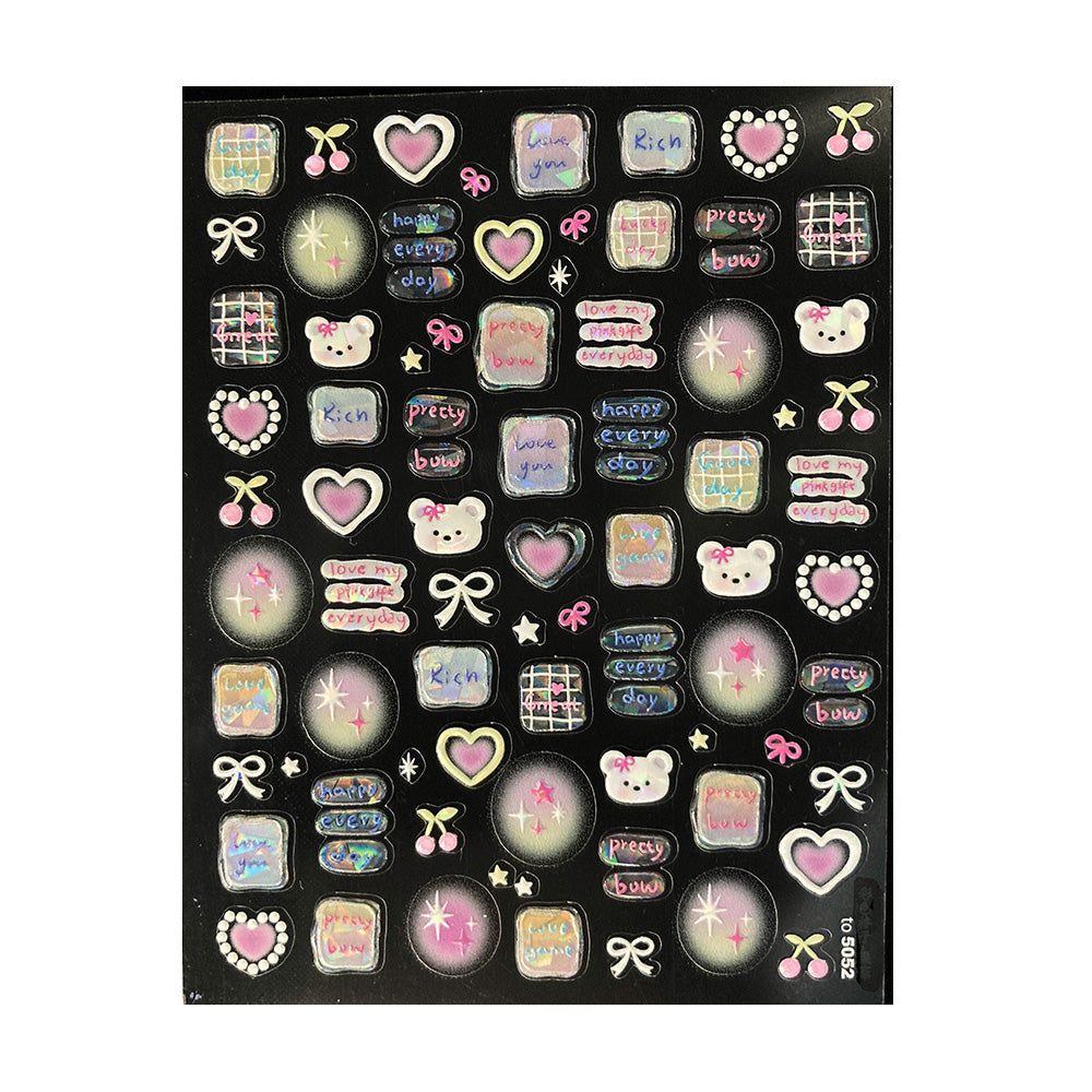 3D Nail Sticker - Jelly Lucky Day TO5052