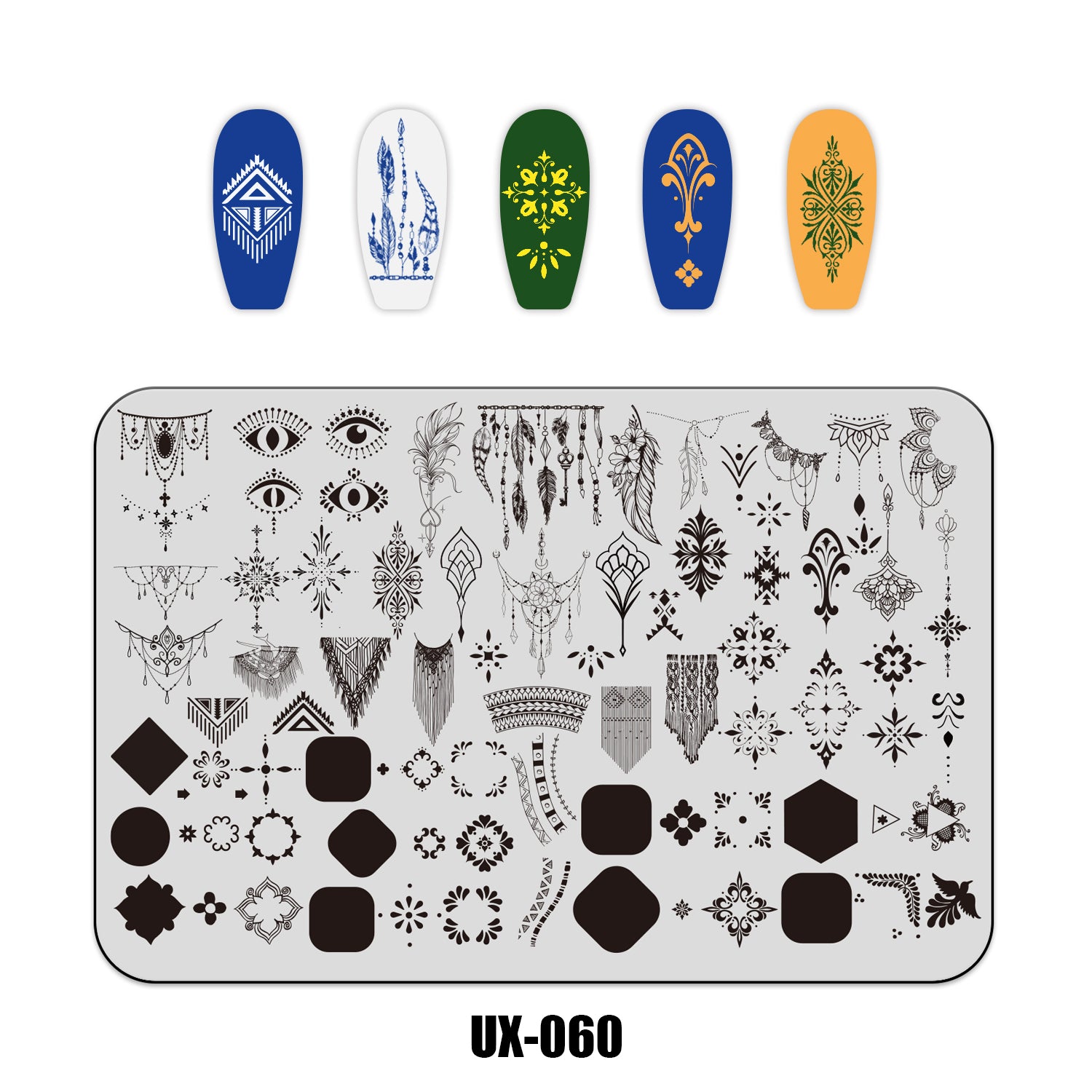 Nail Stamping Plate UX-060