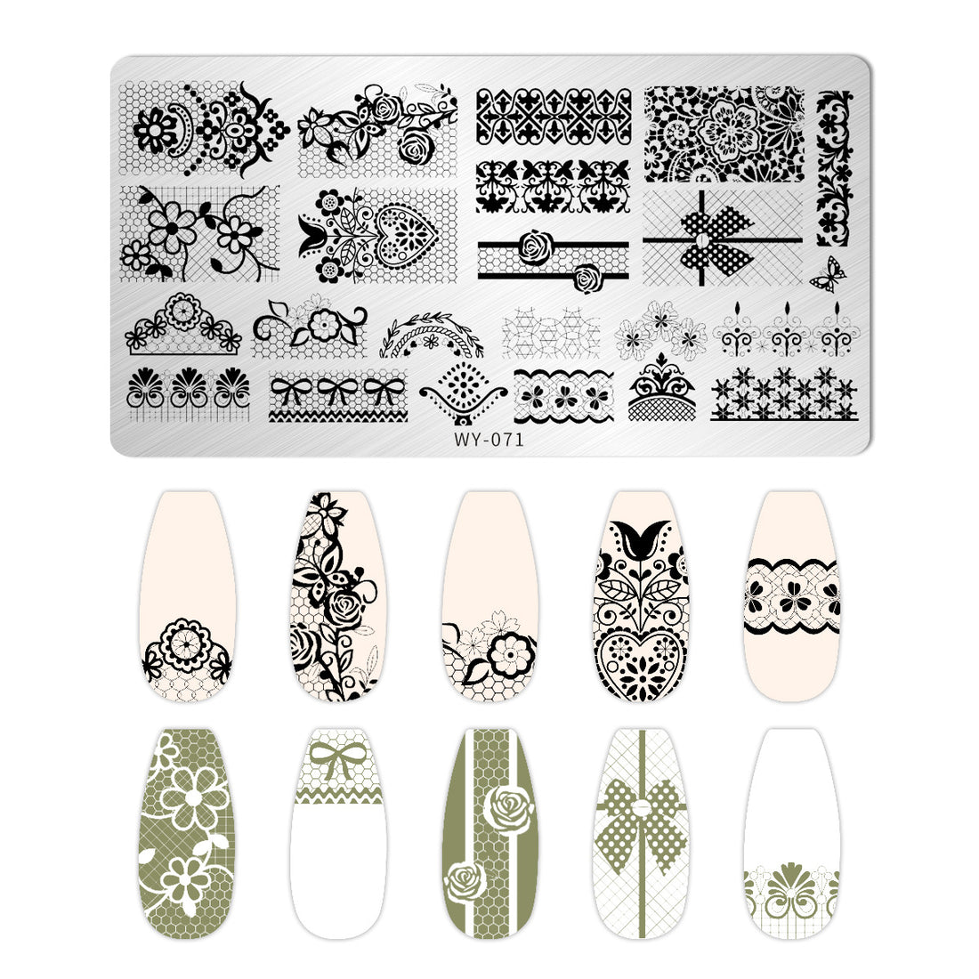 Nail Stamping Plate WY-071