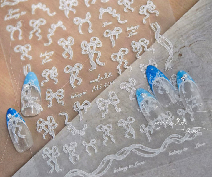 3D Nail Sticker-Streamer Butterfly MS404
