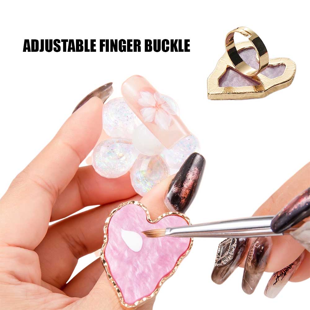 Mini Adjustable Nail Color Palette Ring