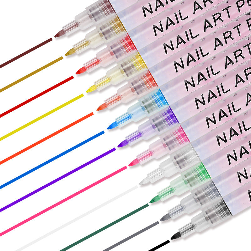 Nail Art Pen Set 12 Colors- 0.7mm