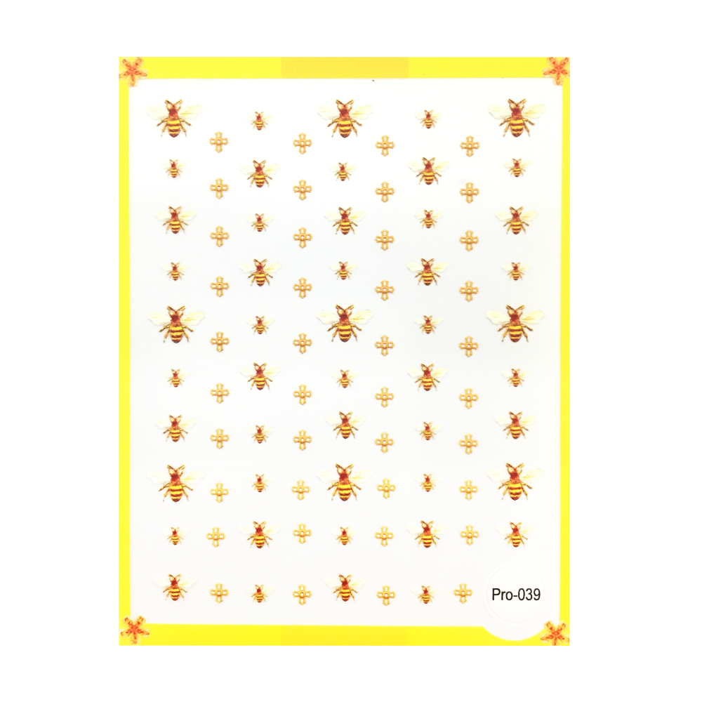 Ultra Thin Nail Sticker - Honeybee PRO039
