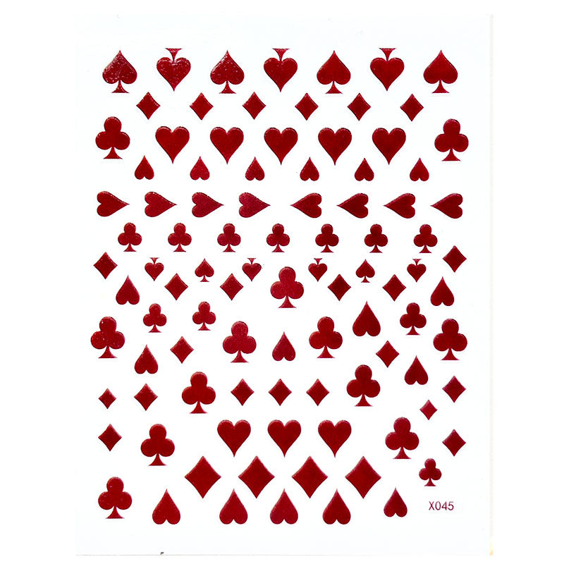 3D Nail Sticker- Poker Game I X046