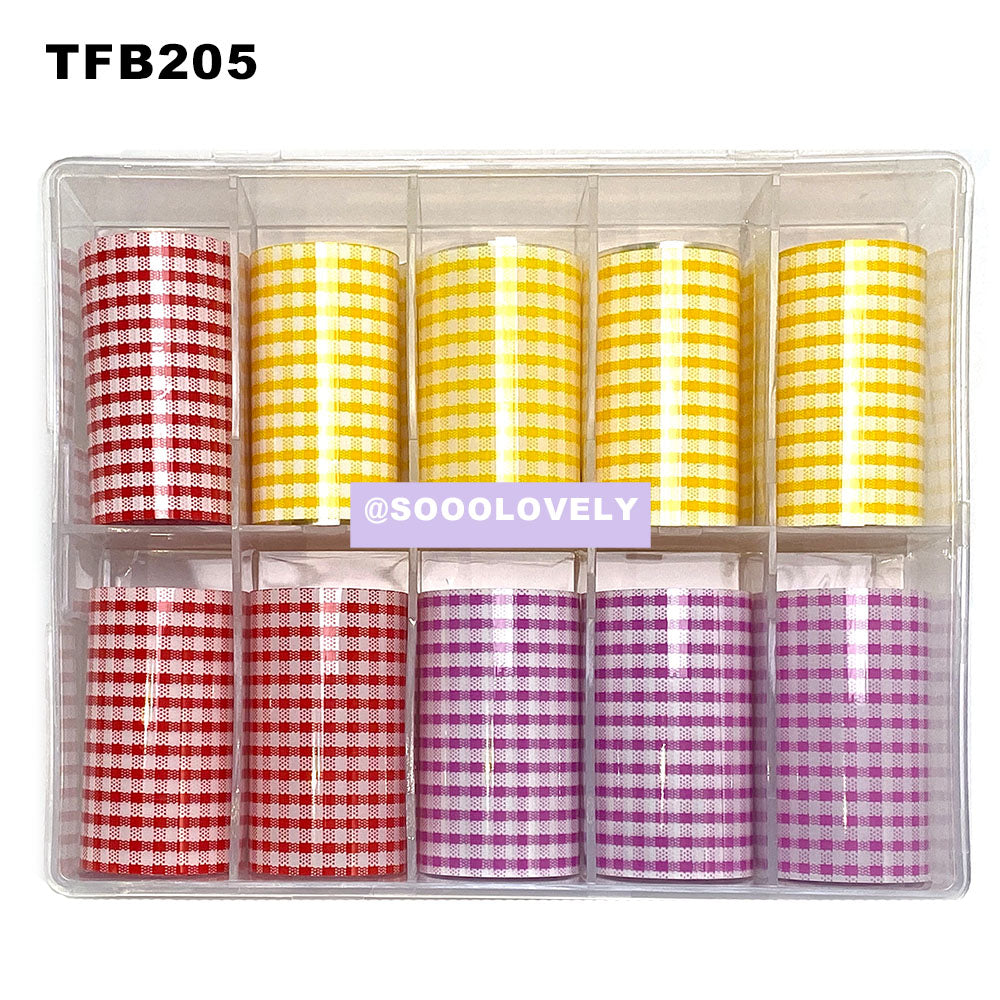 Nail Art Foil Box-TFB205 Tartan I