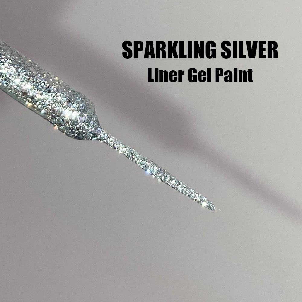 Silver Sparkling Liner Gel Paint