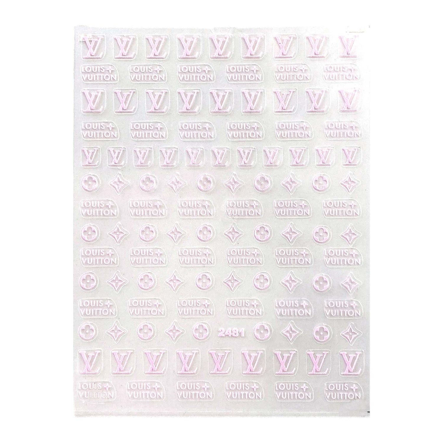 3D Nail Sticker- Monogram - Pink 2481