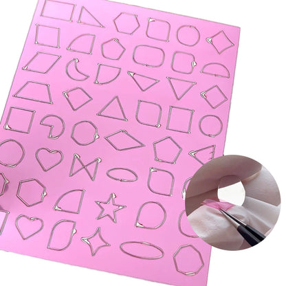 Nail Charms-CHM005 Nail Art Bendable Mirror Sticker