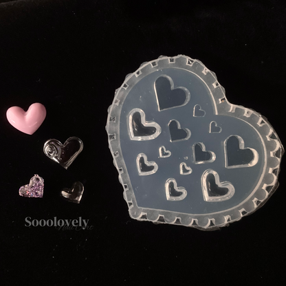 3D Nail Art Mold- Beating Hearts