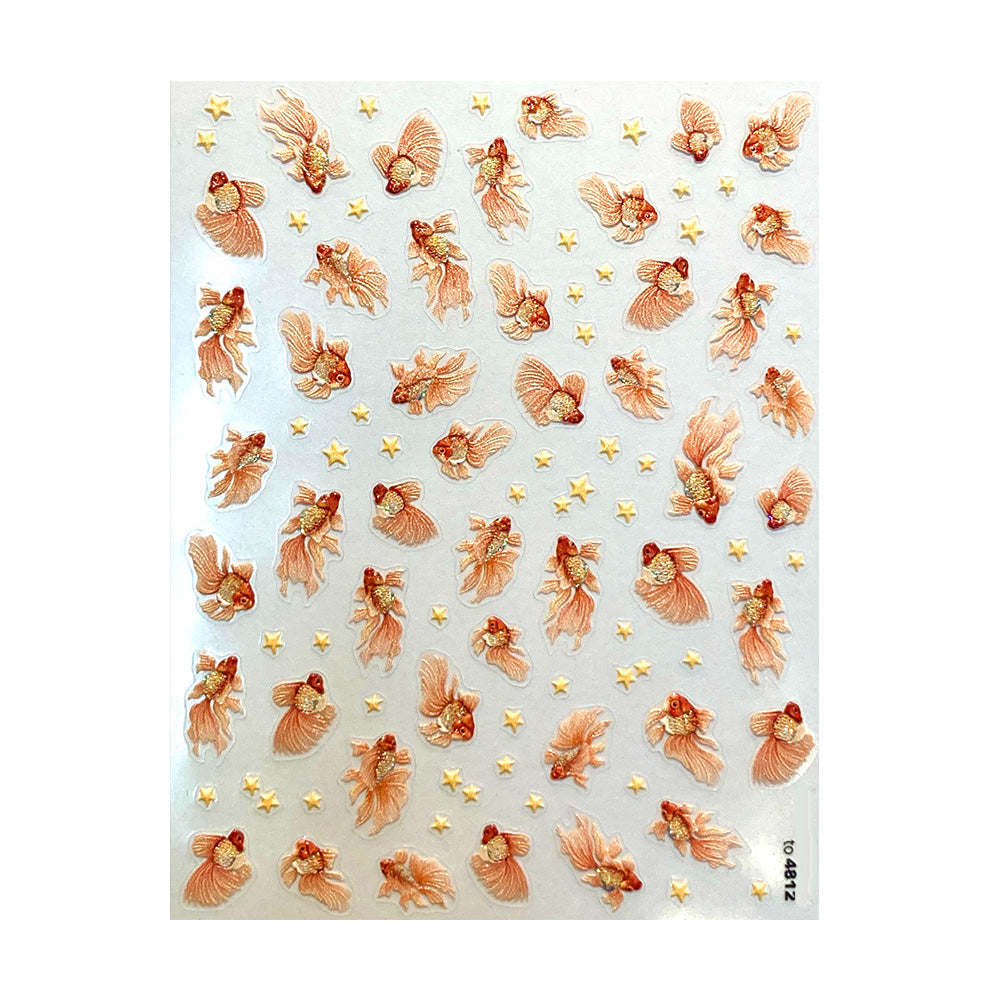 3D Nail Sticker-Golden Fish TO4812