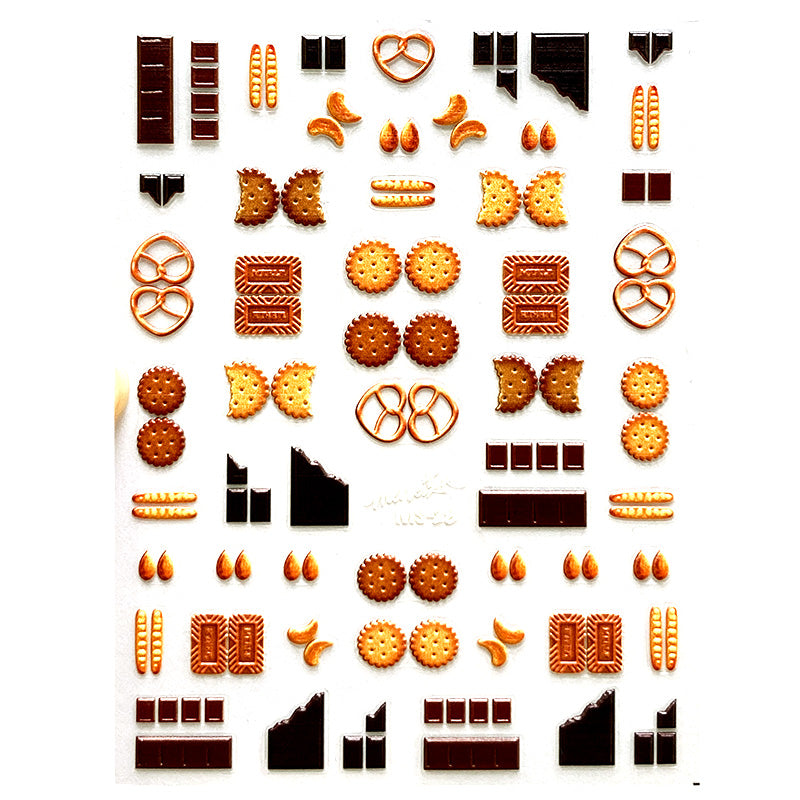 3D Nail Sticker-Chocolate &amp; Biscuits MS28