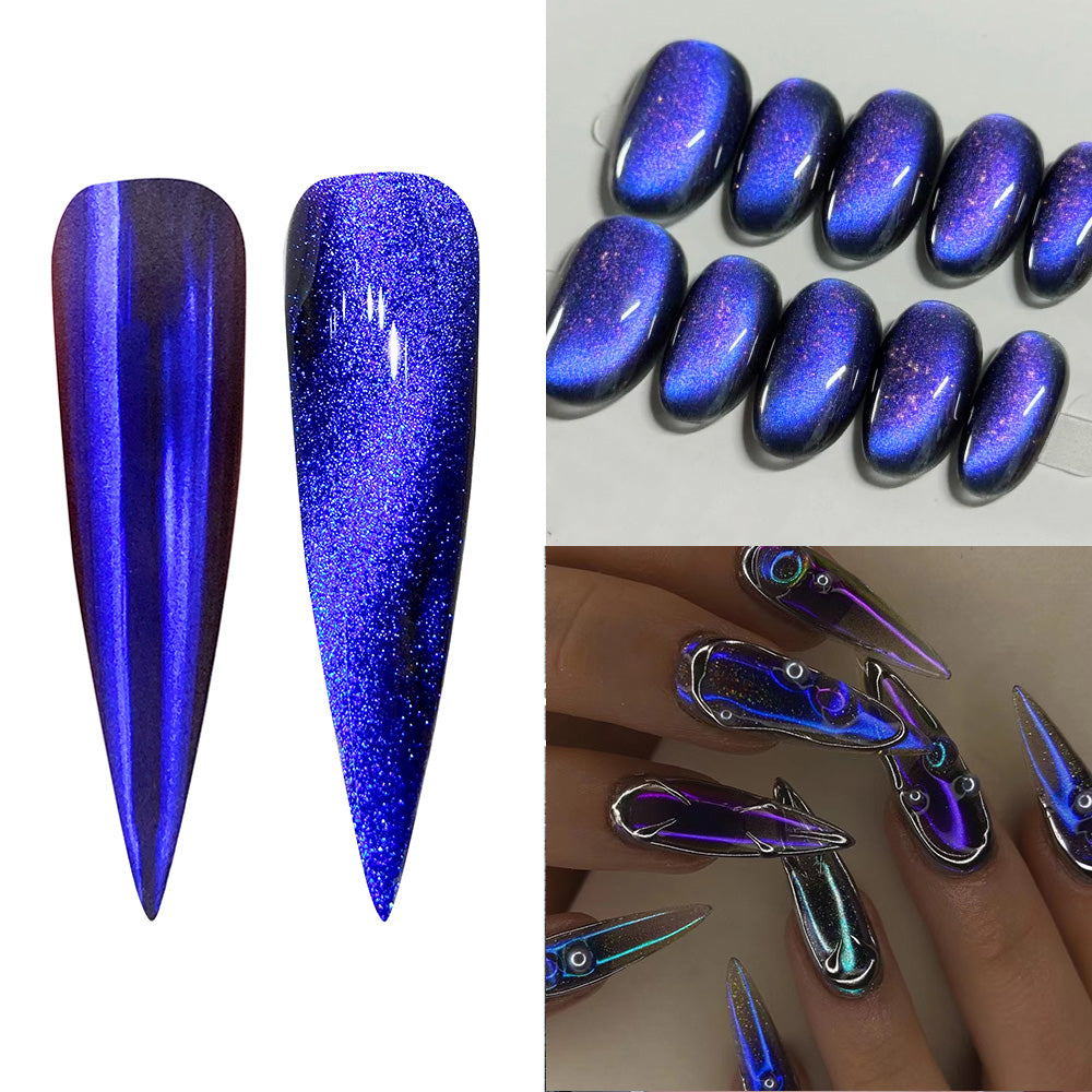 MG16-Chameleon Indigo Cat-Eye Chrome