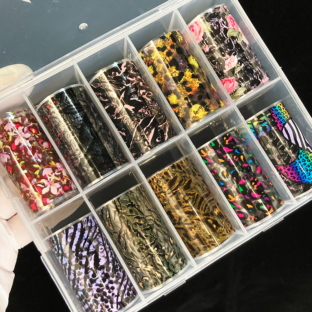 Nail Art Foil Box- TFB25 Leo Prints