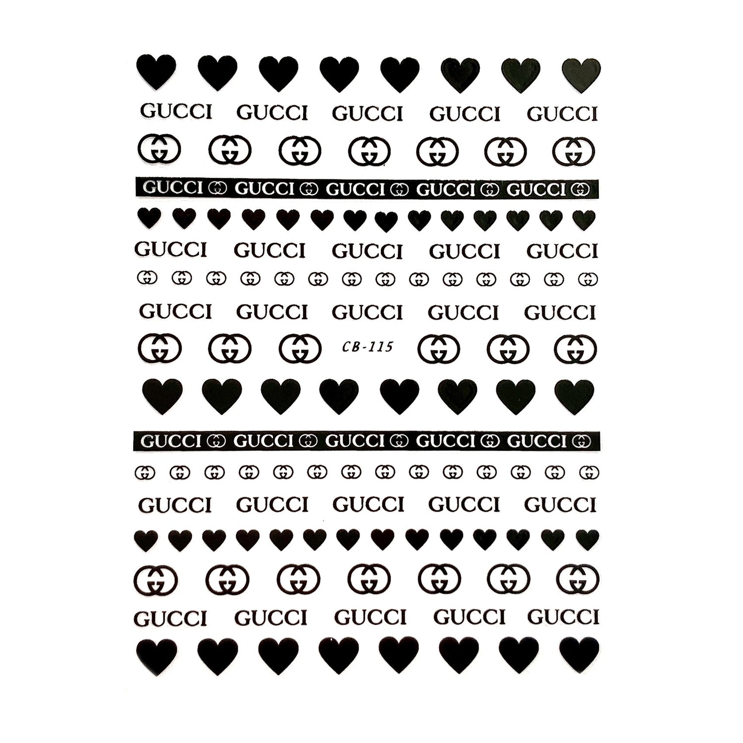 3D Nail Sticker- GUCCCI CB115