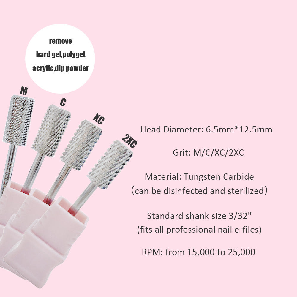 Carbide Efile Nail Bit- Safety Large Barrel