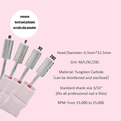 Carbide Efile Nail Bit- Safety Large Barrel