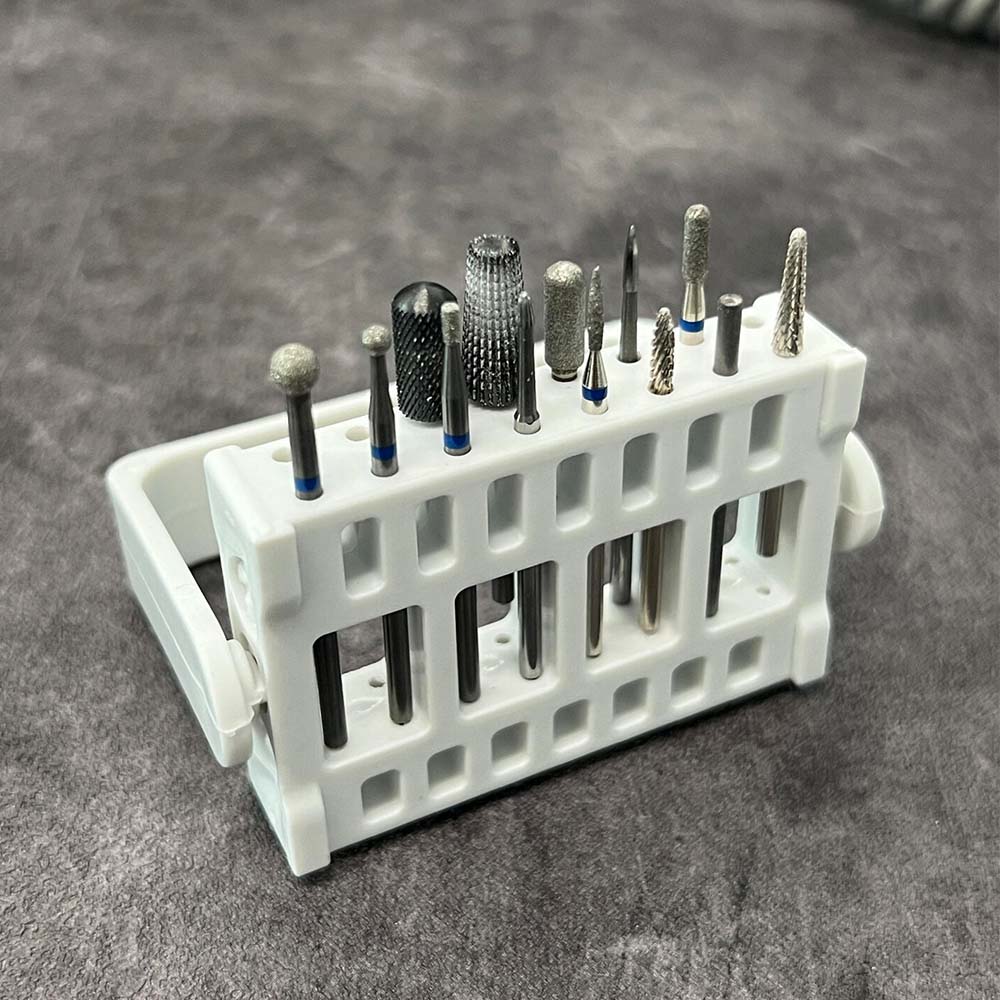 Dustproof Nail Drill Bits Organizer (16 Holes)