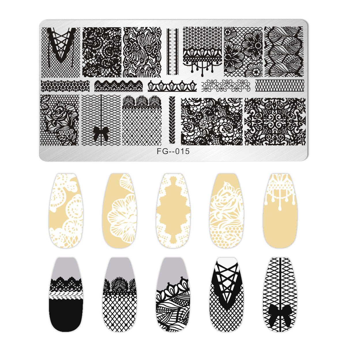 Nail Stamping Plate FG-015