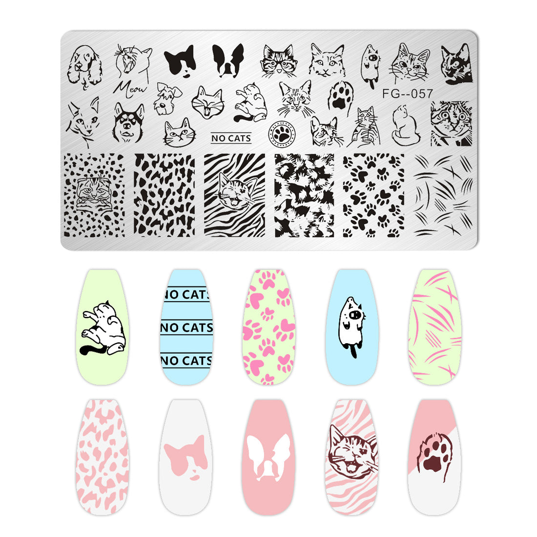 Nail Stamping Plate FG-057