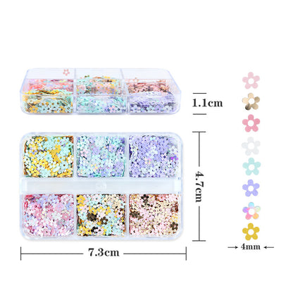 Nail Glitter Kit-06 Flowers 4mm