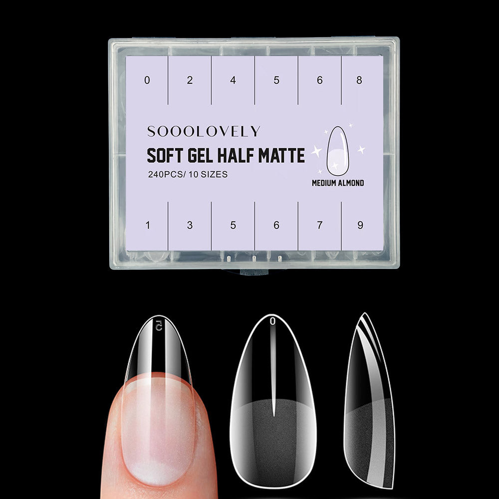 Soft Gel Half Matte- Medium Almond 240PC