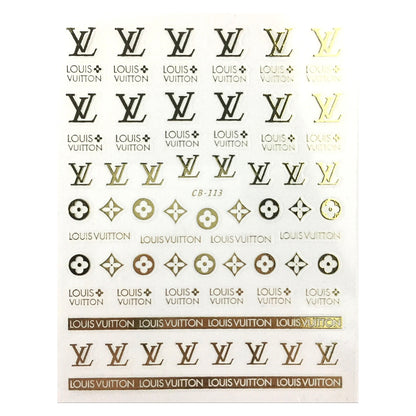 3D Nail Sticker- Monogram - Gold CB113