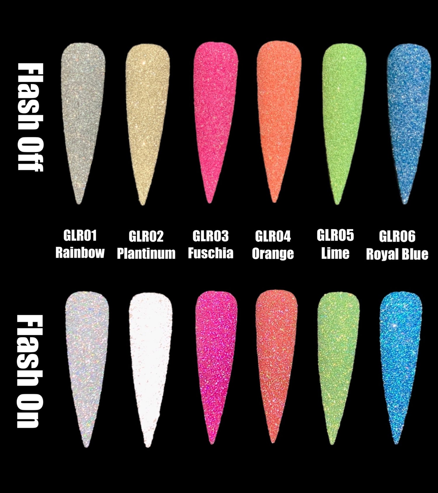 Nail Glitter-GLR01 Reflective Holo Rainbow