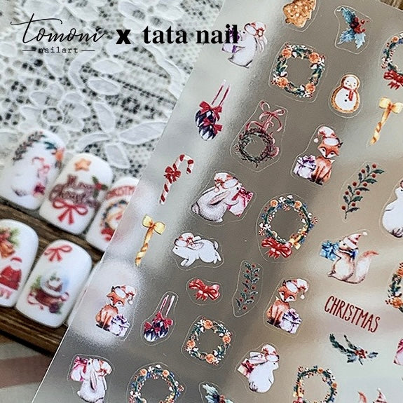 Ultra Thin Nail Sticker-Christmas Bunny TA162