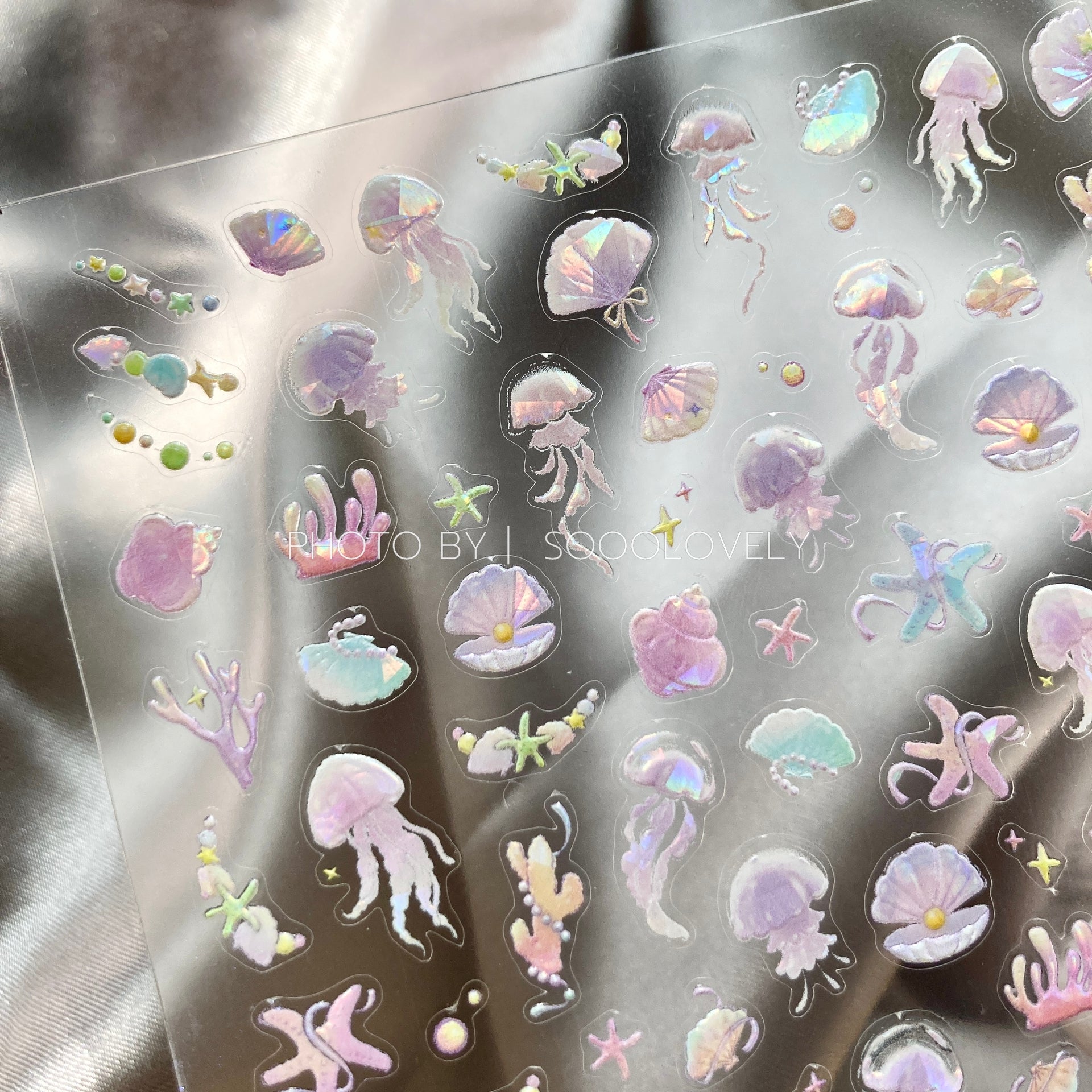 3D Nail Sticker - Opal Jelly Fish TO5038