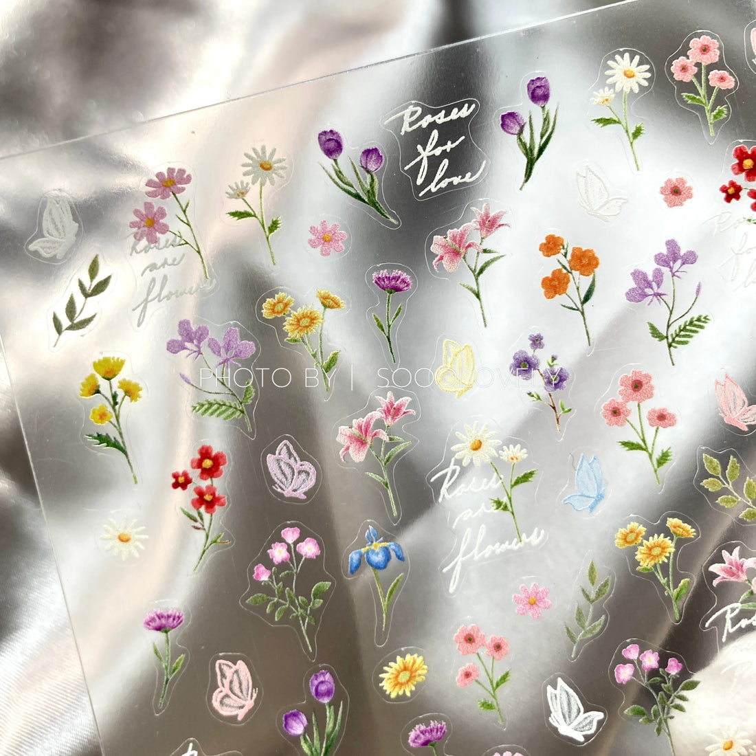 Ultra Thin Nail Sticker - Flowers TO4544