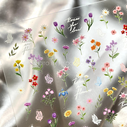 Ultra Thin Nail Sticker - Flowers TO4544