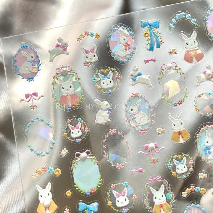 3D Nail Sticker - Opal Bunny TO4936