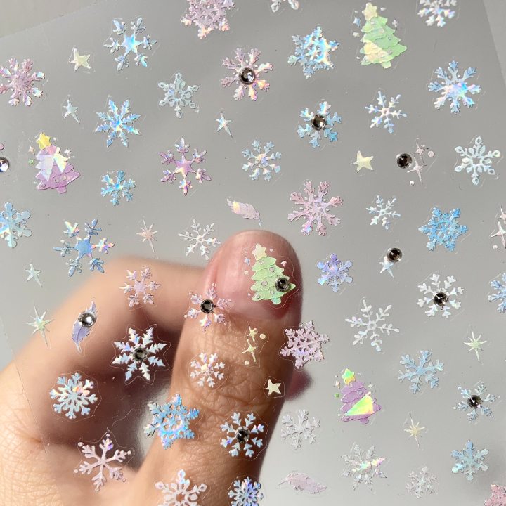 Ultra Thin Nail Sticker - Mica Snow TO4439