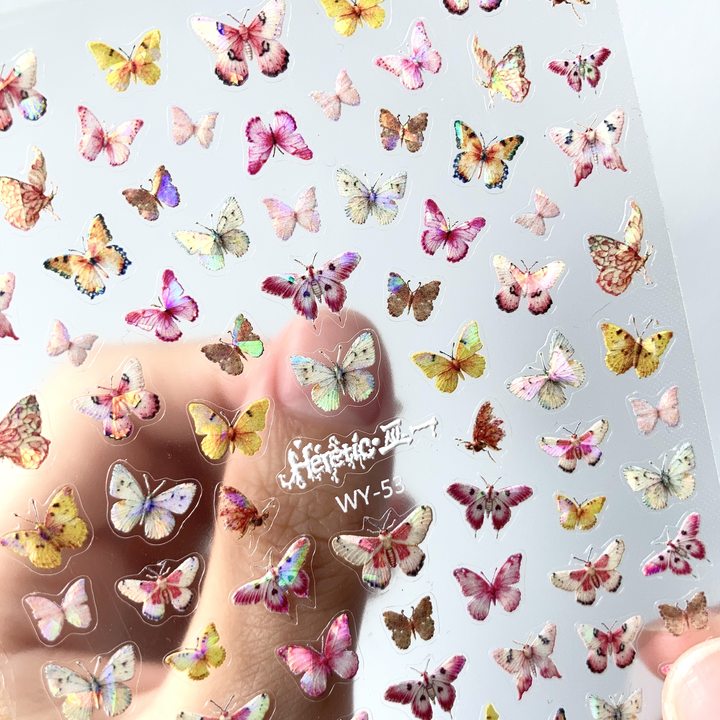 Ultra Thin Nail Sticker - Seashell Butterfly WY-53