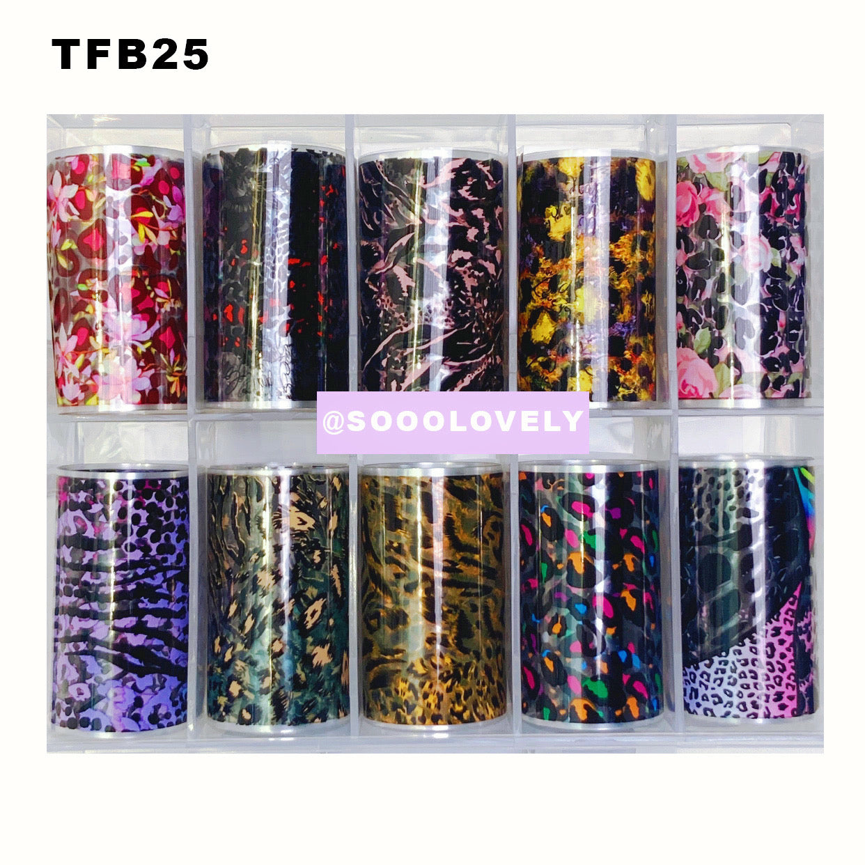 Nail Art Foil Box- TFB25 Leo Prints