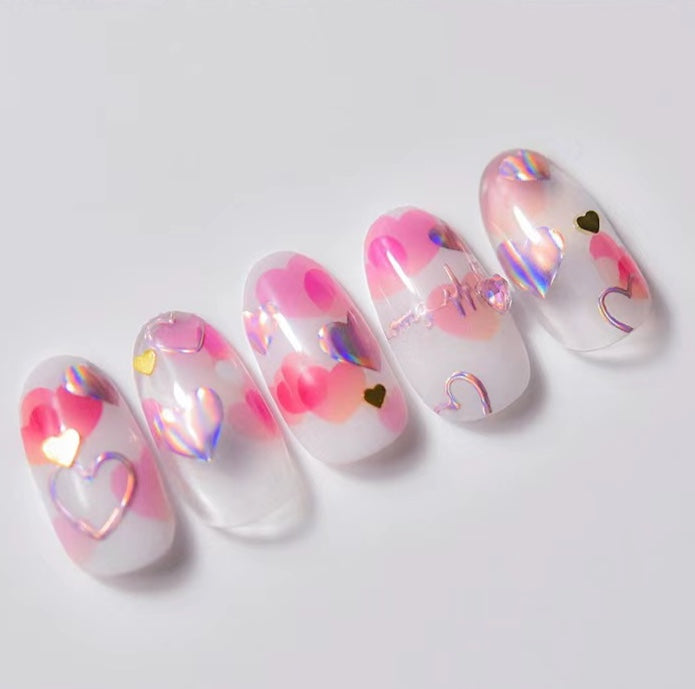 Ultra Thin Nail Sticker- Beating Heart TO3254