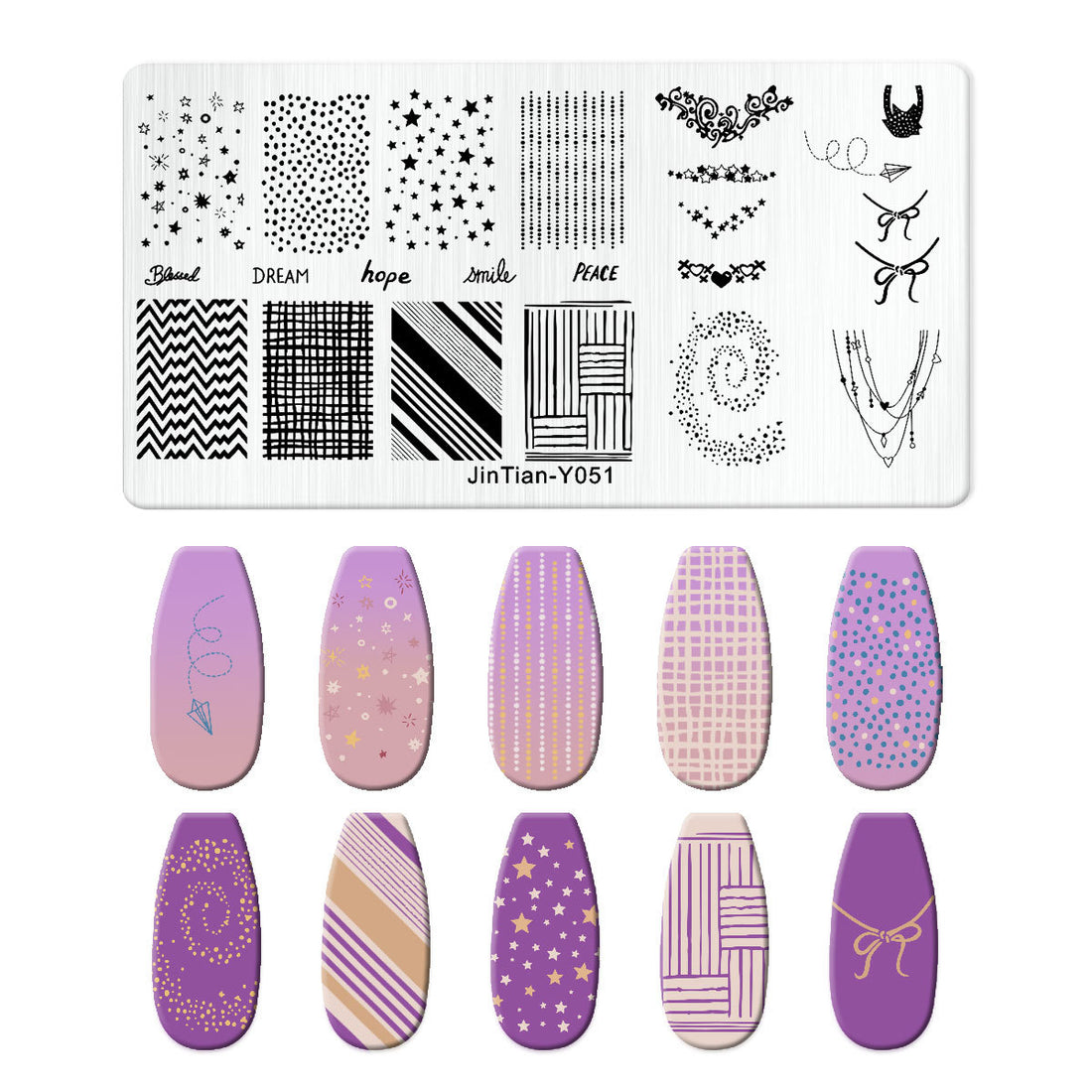 Nail Stamping Plate JT-Y051